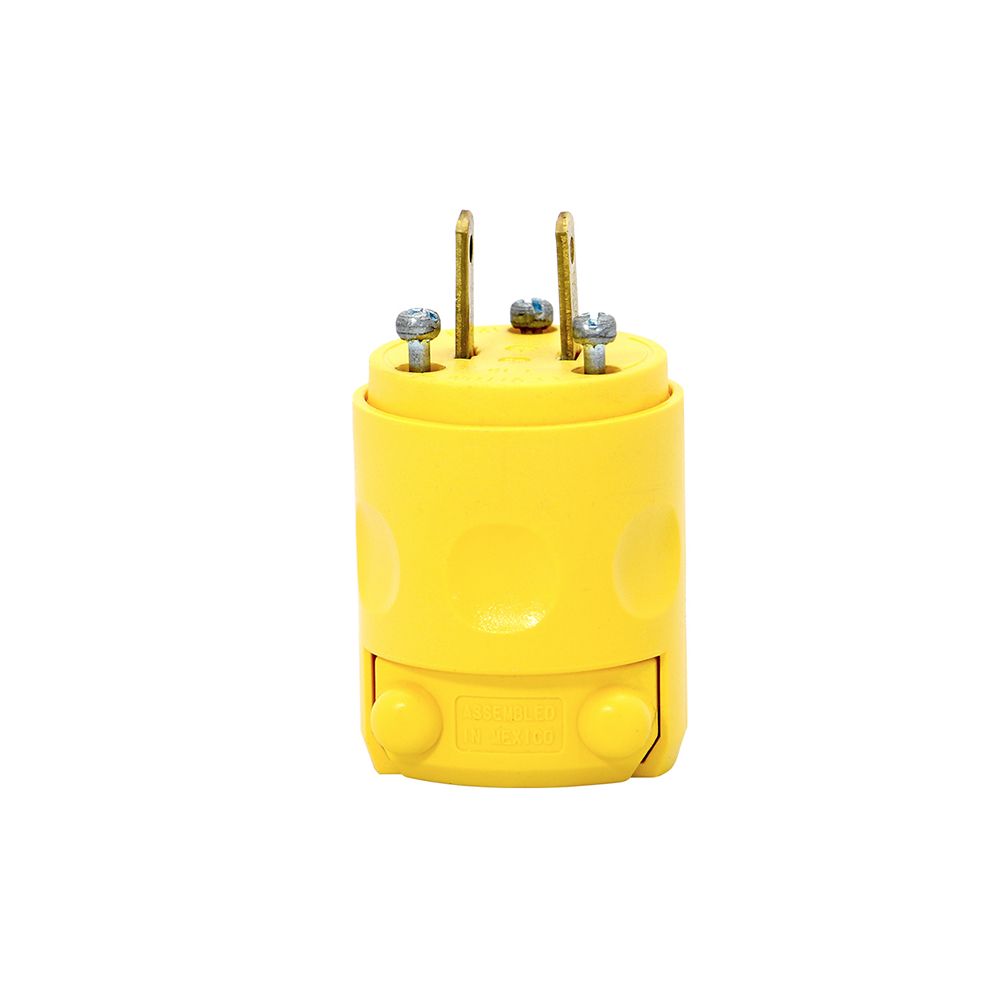 ENCHUFE PLANO 2x15A 125250V NEMA 1-15P PVC AMARILLO MARCA LEVITON