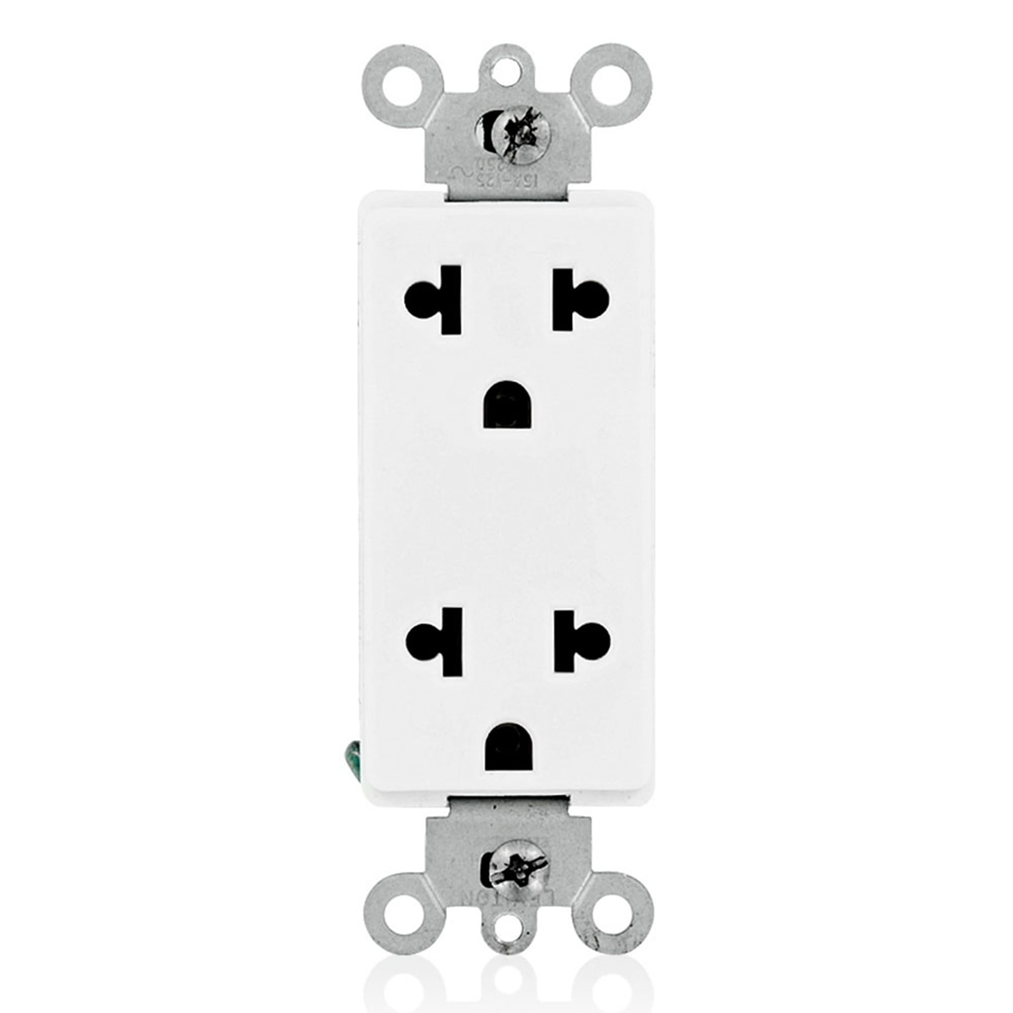 TOMA DOBLE EMPOTRABLE DECORA UNIVERSAL 2X15A LT 150V O 16A LT 250V BLANCO 5825-W-1