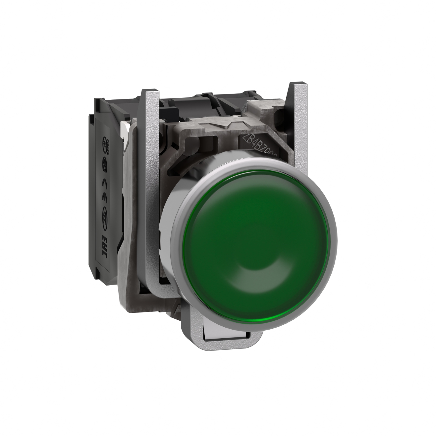 PULSADOR LED VERDE 22MM-1 NA+ 1 NC -240 VAC SCHNEIDER XB4BW33M5